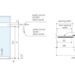 Bản vẽ cửa tự động phòng mổ NABCO Nhật BẢN- DSN 60