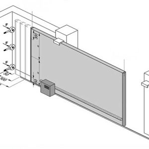 Bản vẽ lắp đặt Mô tơ cổng trượt tự động Roger KIT H30/640