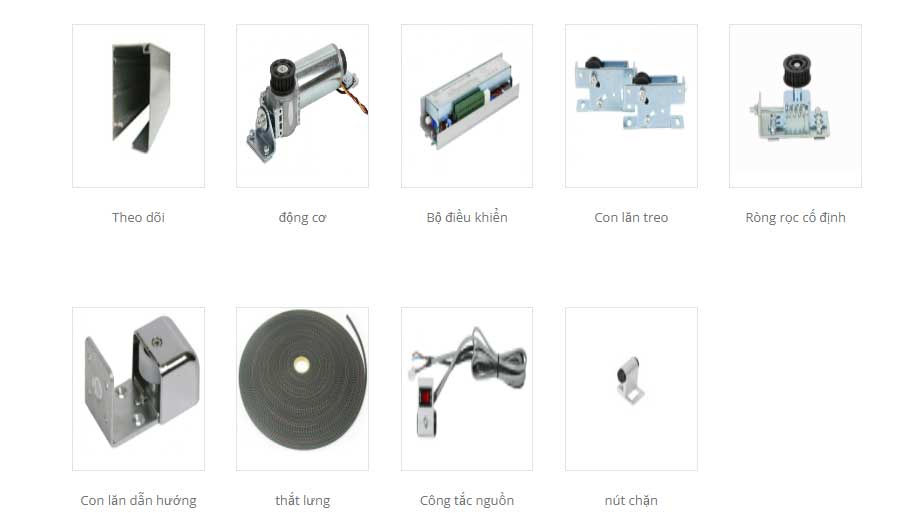 Các thiết bị của cửa tự động Hàn Quốc