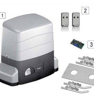 Các thiết bị của bộ mô tơ cửa trượt ROGER KIT R30-1203 đóng mở tự động