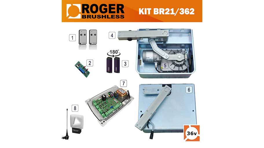 Các thiết bị đi kèm Mô tơ âm sản chổi than ROGER BR21-362 ITALIA