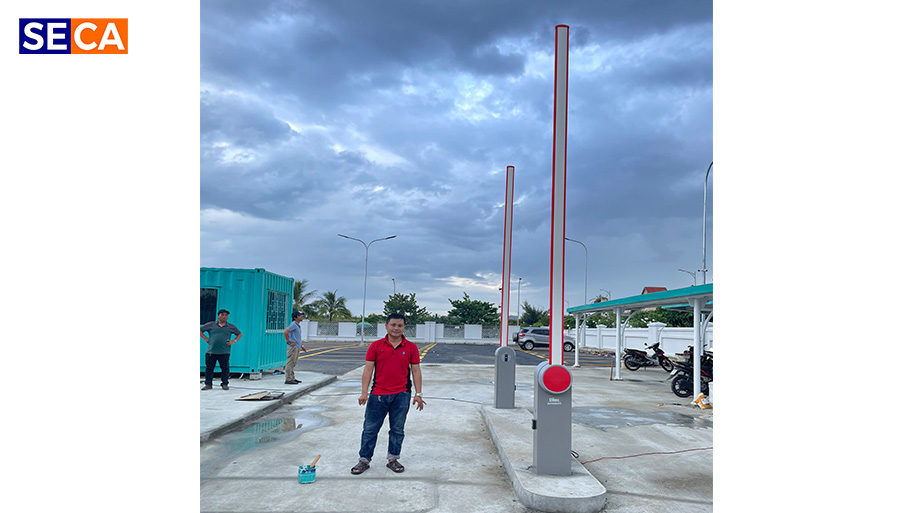 Cổng Barie tại KĐT Phú Qúy Land được hoàn thiện