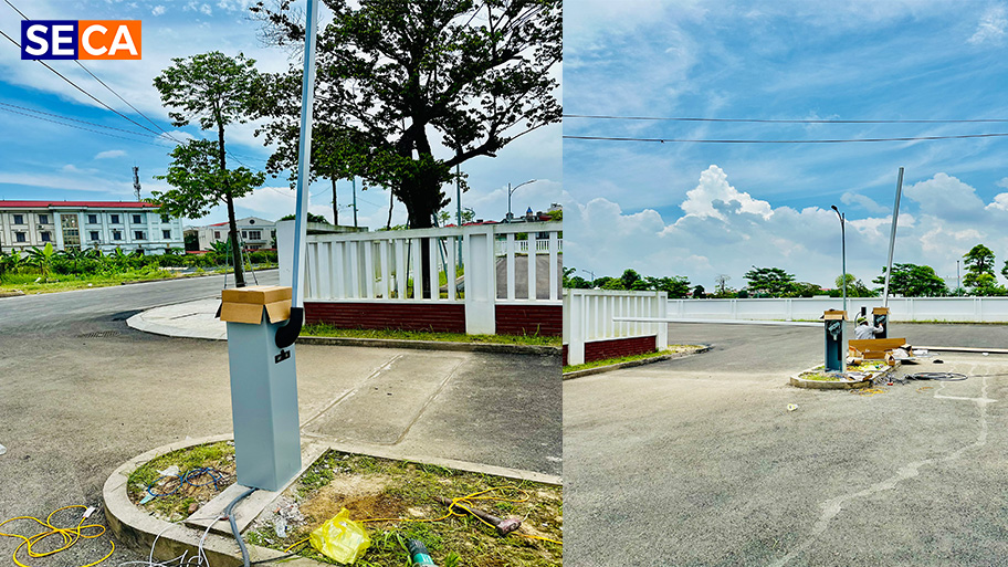 Cổng Barie tại KĐT Phú Qúy Land được lắp đặt đúng yêu cầu kỹ thuật