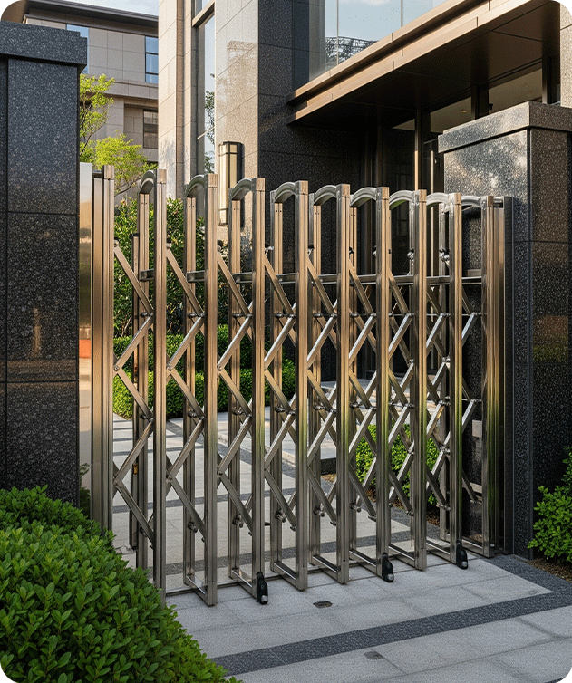 cổng xếp inox seca chất lượng